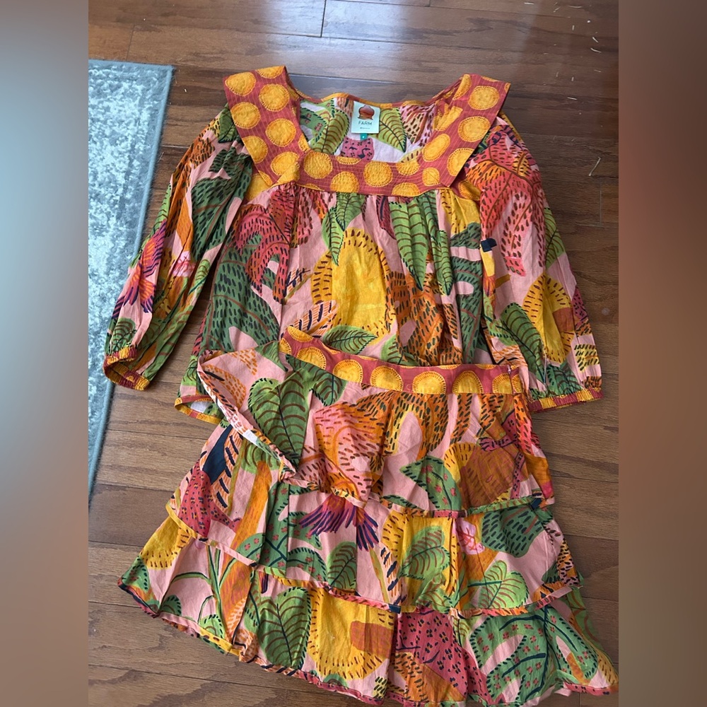 Farm Rio Leopard Skirt and Shirt Set